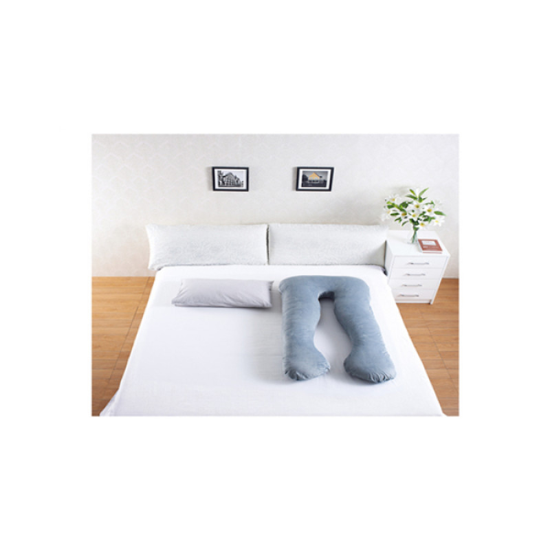 Full Body Pregnancy Pillow Velvet Cover Grey U Shape Maternity Support for Back Hips Legs Belly for Pregnant Women
